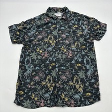 Goodfellow  Co Button Up Shirt Men S Gray Floral Pocket   26700