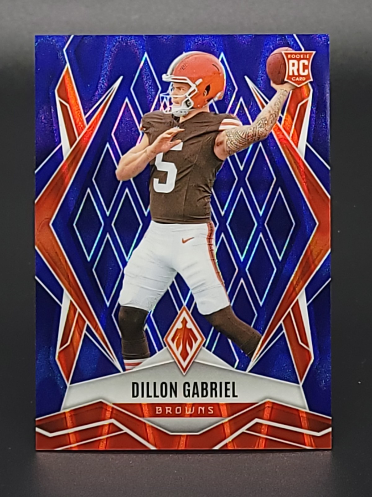 RARE! #32 /35 (RC) 2025 Panini Phoenix Rookies Dillon Gabriel #175 Blue Seismic