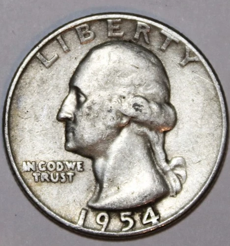 1954-S Washington Silver Quarter - Very Fine - #1156EA