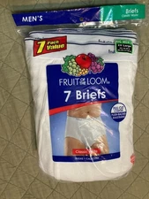 Fruit Of The Loom Men's Cotton Briefs 2XL 46-48  - White (Pack of 7)