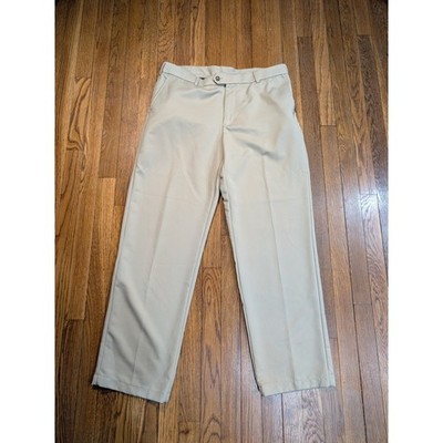 IZOD Golf Khaki Tan Performance Pants Sportflex Wicking UPF 50 Mens 36x32