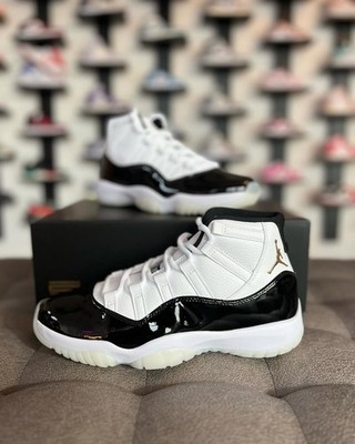 Jordan 11 Retro Sneakers Men's DMP Gratitude White Black Metallic New Authentic