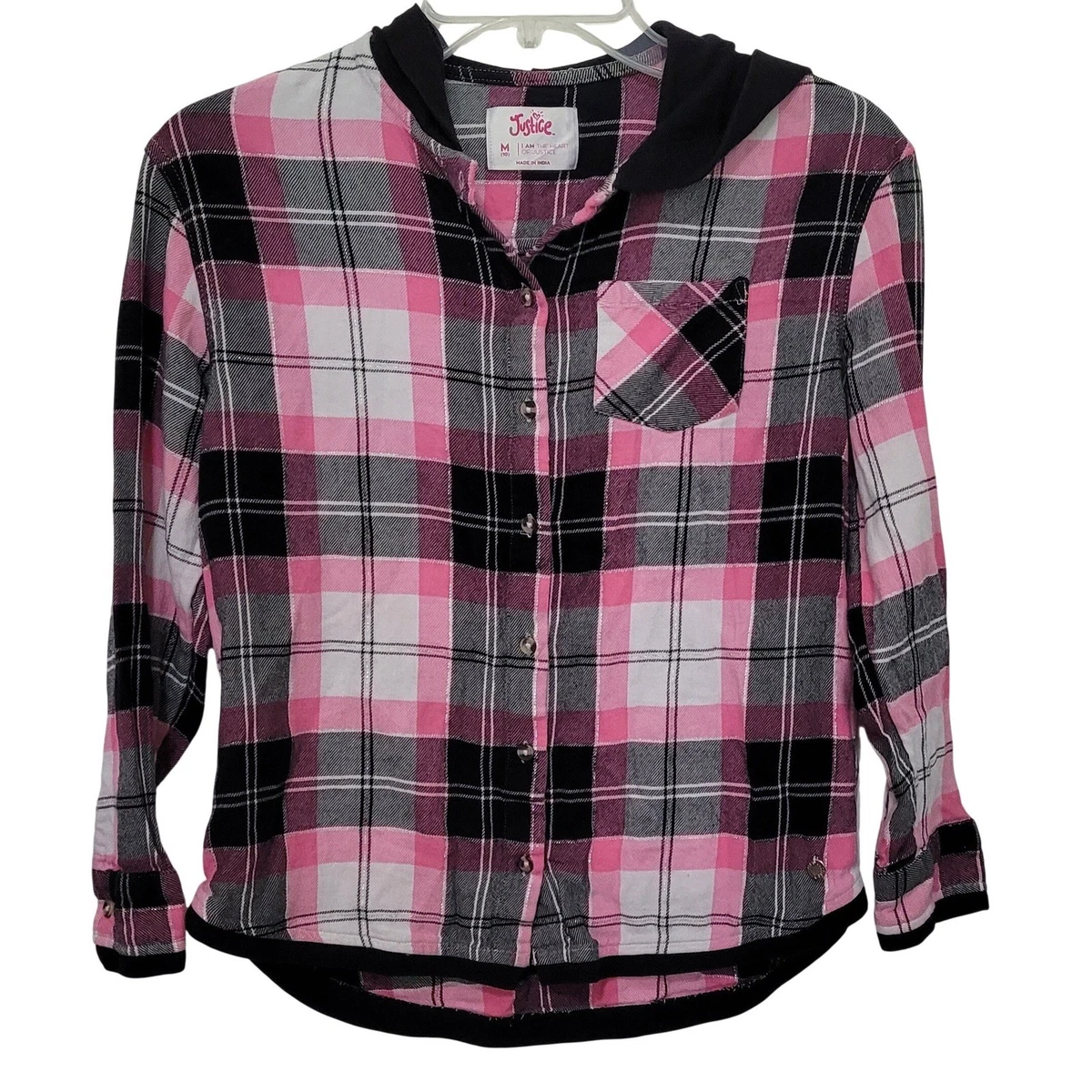Tunique Strasburg Fille 12 Ans – Flanelle à Carreaux Rose, Manches Longues
