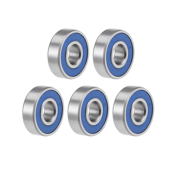 5StüCk Rillenkugellager Doppelt Abgedichtete 695-2RS 5Mmx13Mmx4Mm Blau Abdeckung-image