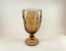 One Libbey Duratuff Gibraltar Mocha Brown Iced Tea Glass / Goblet 16 oz, 7” Tall