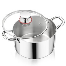 Kochtopf, Onader 3-Lagen Edeastahl Topf Induktion, 4,7L Kochtöpfe Nudeltopf S...