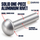 Solid Aluminium Round Head Rivets DIN 660 5mm 6mm 8mm Dome Head Various Lengths