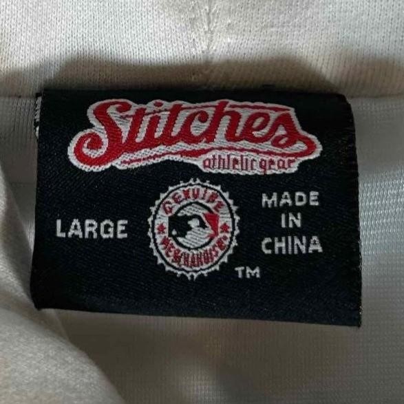 Stitches Chicago Cubs MLB Baseball Full Zip Hooded Jacket White Blue Large