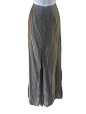 Vintage Cache Gray Wide Leg Sheer Overlay Pants Y2K Palazzo Glam USA Sz 12