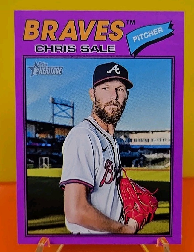 2026 Topps Heritage Chris Sale #278  "Light Purple" Atlanta Braves 