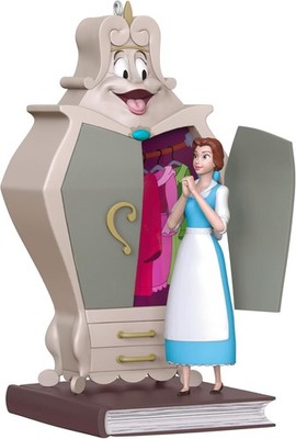 Hallmark Andenken 2025 Disney Beauty Beast Belle Kleiderschrank Weihnachtsschmuck