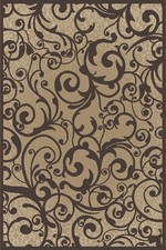 8x11 Radici Beige Swirls Curls Hoops Floral Area Rug 1845 - Aprx 7' 10