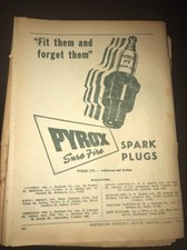 1952 Pyrox Spark Plugs Sydney Melb vintage Automobilia Motor Car print advert