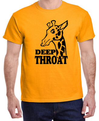 Giraffe Funny Rude T-shirt Adult Humor Mens Graphic Tee Clothing Apparel  Gifts