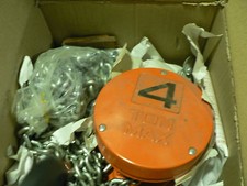 CYCLONE CM HAND HOIST 4 TON LOW HEAD ROOM TROLLEY HOIST 4678E 4678CF 15ft of cha