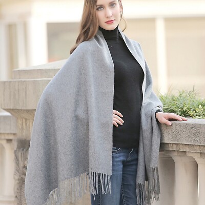 Acrylic Fabric Fashion Women Scarf Wrap Shawl Solid Pashmina