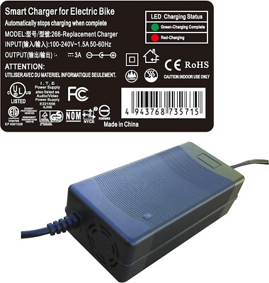 3 Amps Smart Charger for Urbrica Electric Bike