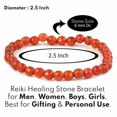 Natural Red Onyx Bracelet Crystal Faceted 6mm Beads Gemstone Reiki Healing Stone Ebay