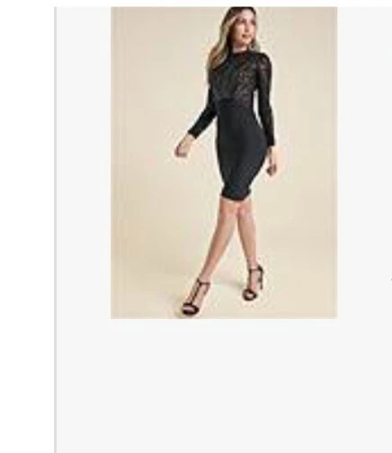 NWT Venus Women s Sequin Bodycon Dress Black Size XS Sexy Elegant