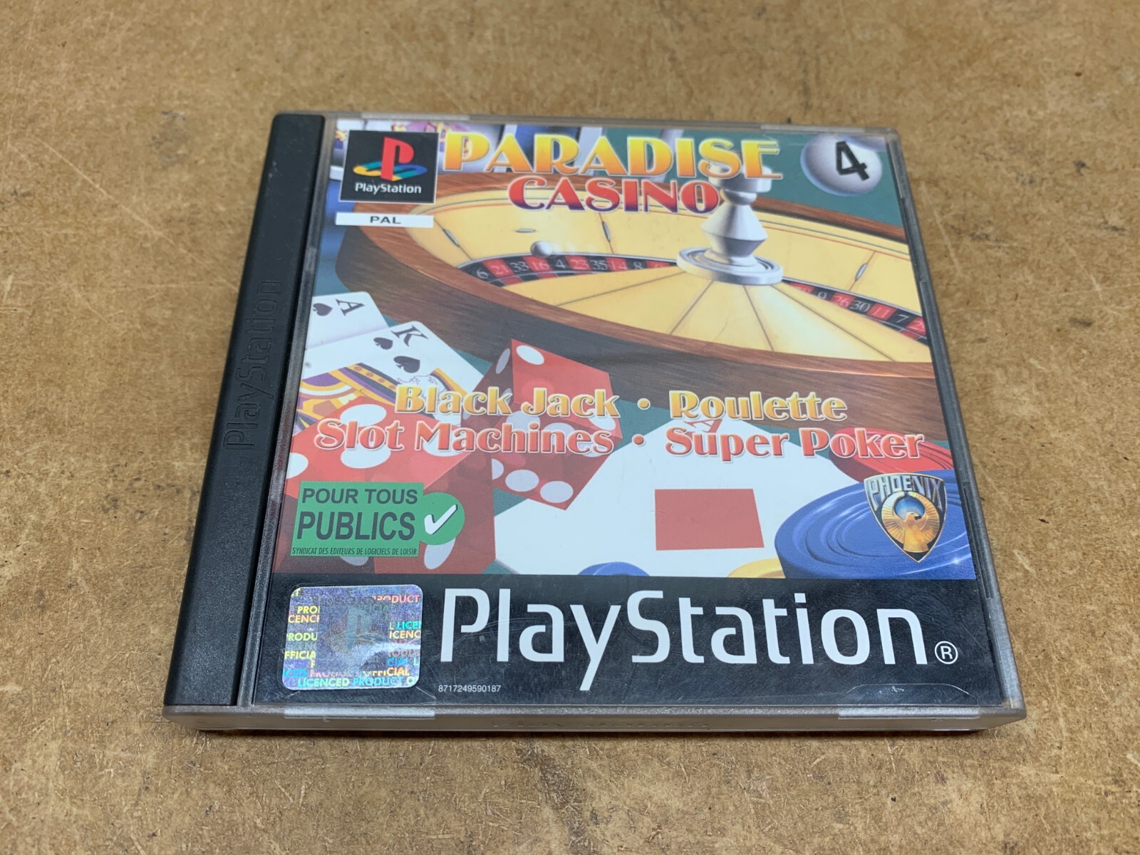 JEU SONY PLAYSTATION 1 PS1 PARADISE CASINO COMPLET EN BOITE