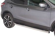 Schwellerrohre mit Tritt für NISSAN Qashqai J11 ab Bj.2014> V2A Ø76mm mit TÜV