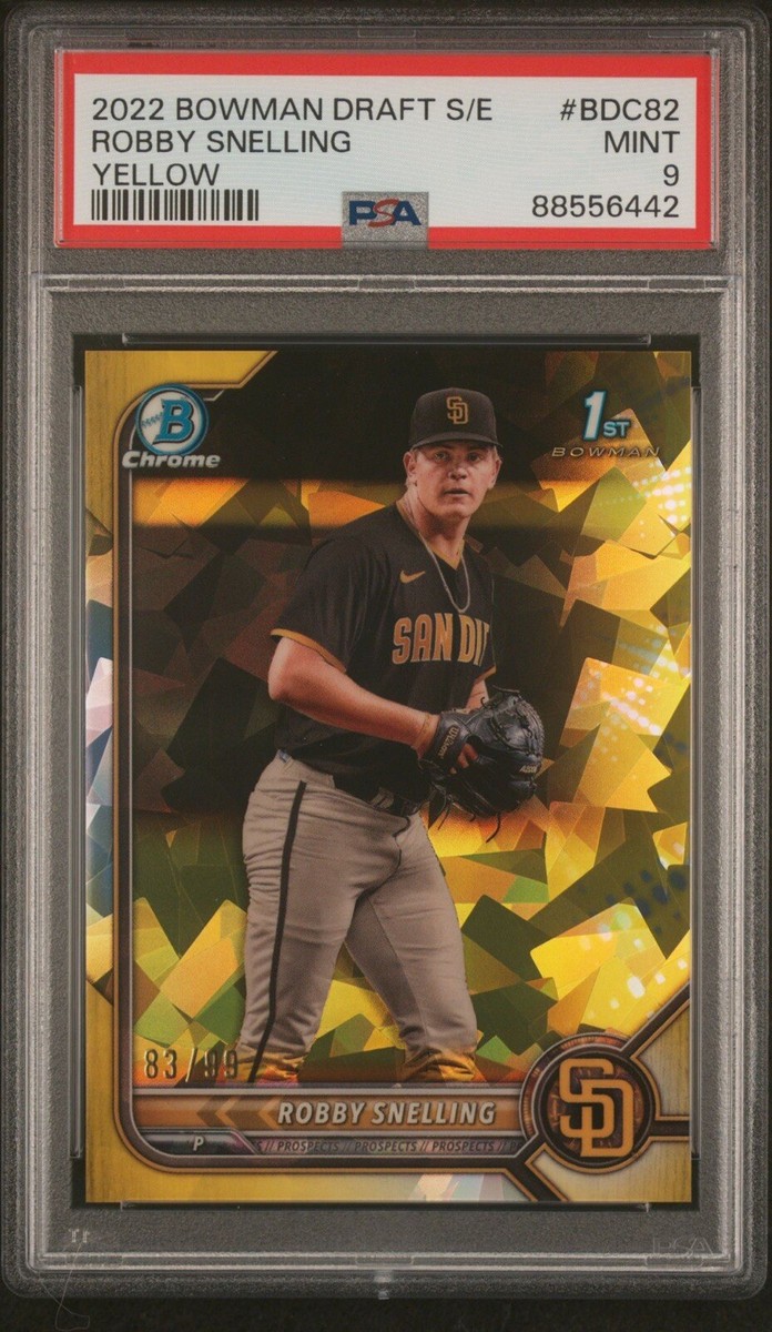 Robby Snelling 2022 Bowman Draft Sapphire #BDC82 - Yellow Robby Snelling 2022 Bowman Draft Sapphire #BDC82 - Yellow