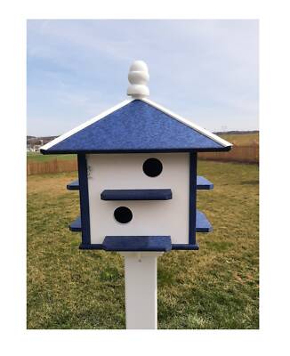 Birdhouse Purple Martin Amish Made 8 nesting Compartments in Multi Colors Garde