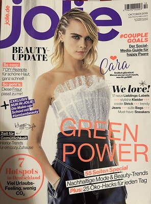 JOLIE MAGAZINE (October 2019) CARA Delevingne - Dutch Edition; GREEN Issue  | eBay