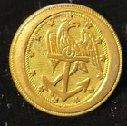 PRE CIVIL WAR 1 PIECE UNITED STATES NAVY OFFICER'S BUTTON ALBERT# NA-86-A6-TY