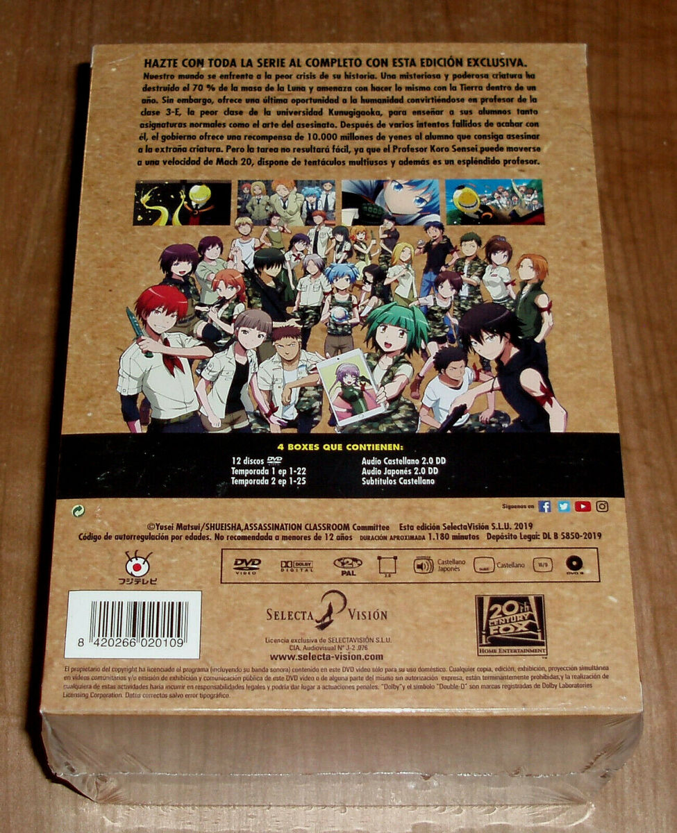 Assassination Classroom Series Complete Pack 12 DVD Animation (No Open) R2