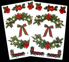 Mrs Grossman Vintage Two 4x6" Sticker Sheets "Christmas Garland" (Retired)