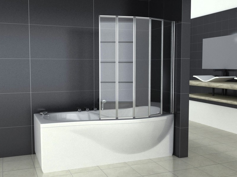 1000x1400mm 4 Fold Folding Shower Bath Screen 4mm Glass Door Panel ...