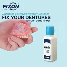5 X Dental Fixon Denture Adhesive powder 15 gm ICPA Free Shipping