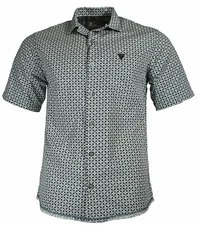 DaVinci Men's Shirt 'Eugene' Silver Cotton Button Down Shirt MSRP $45 NWT 