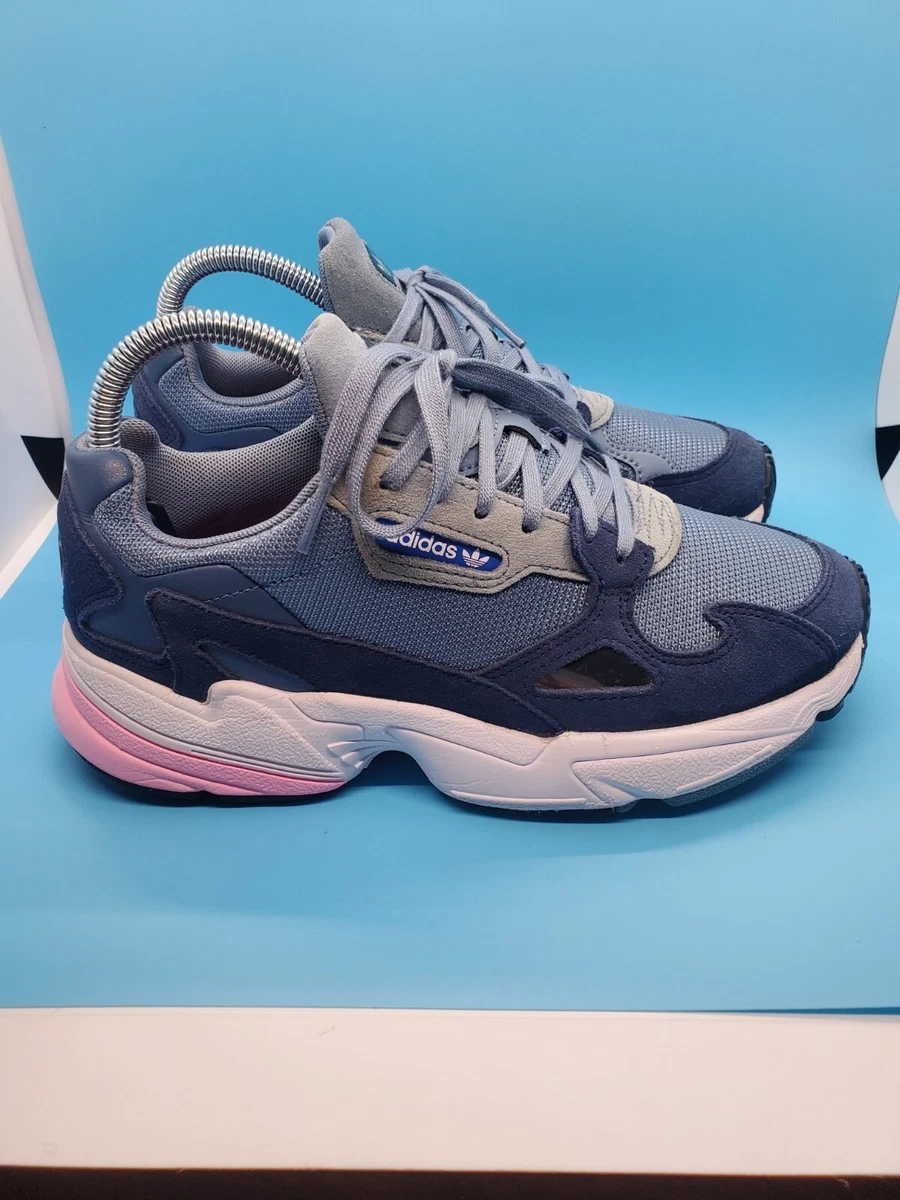 Adidas Falcon Women 6 1/2. D96699 Blue/pink/white |