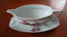 Fraureuth Porzellan Sauciere mit Blumen Motiv