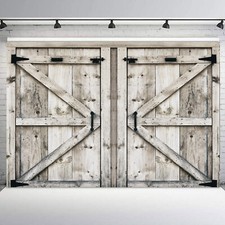 10x8ft Rustic Farmhouse Grey Vintage Wood Barn Vinyl Backdrop Photo Background