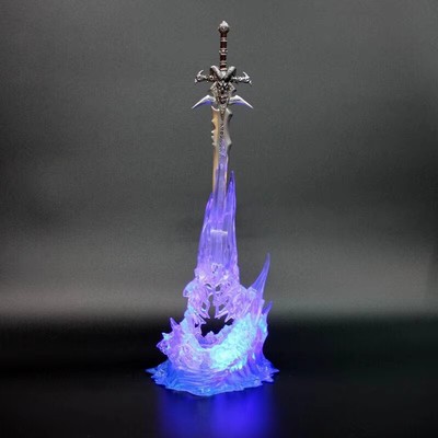 LED World of Warcraft Figur Frosttrauer Schwert mit Licht Waffe Spiel Model 22cm