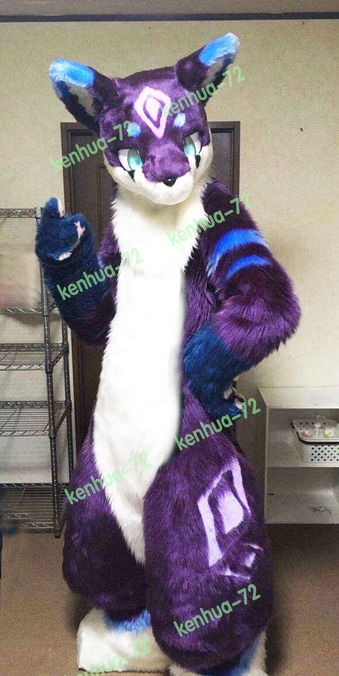 Disfraz de mascota de zorro husky de piel larga traje de Halloween disfraces #171 Foto 2 de 3