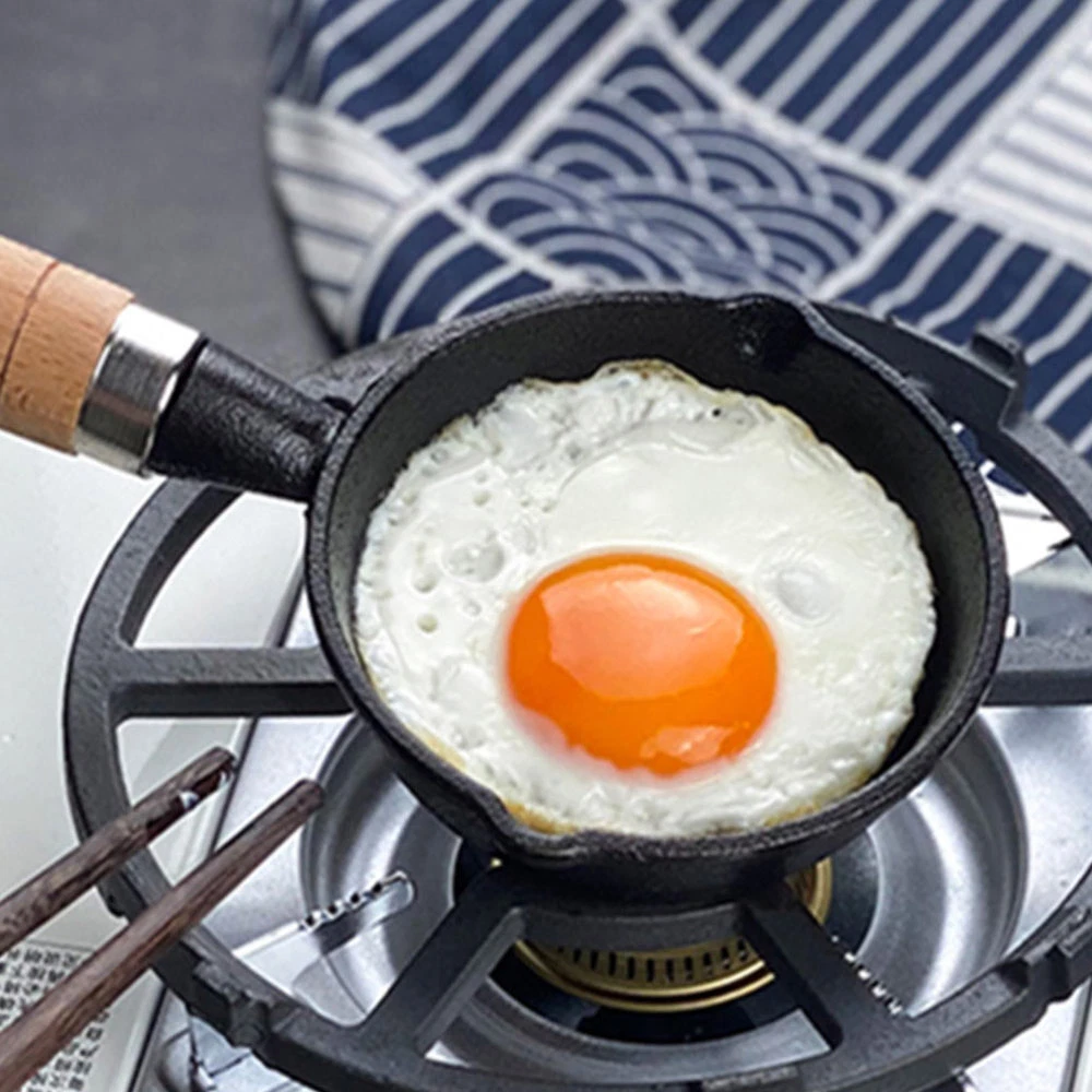 Non Stick Egg Cooker Pan Cast Iron Sinle Fry Small Frying Oil