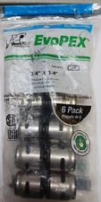 SharkBite Evopex 3/4" x 3/4" Straight Coupling  #1061613 (6 pack)