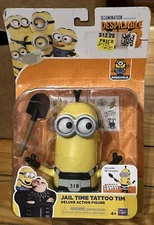 DESPICABLE ME 3 Jail Time Tattoo Tim Minion NEW - Poseable Deluxe Action Figure