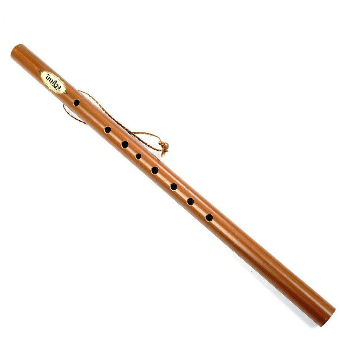 Thai Teak Wood Flute Pipe Natural Musical Instruments Handmade Vintage Key C, Bb