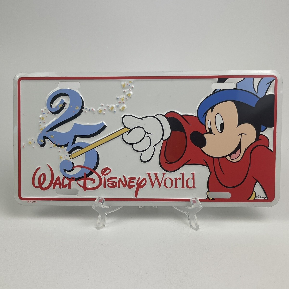 Mickey Mouse Walt Disney World 25th Anniversary License Plate
