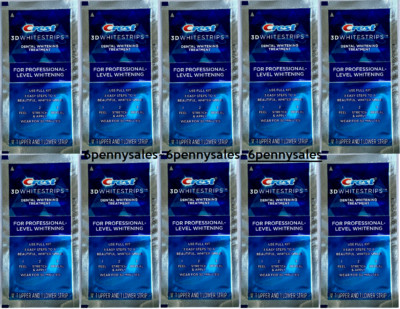 **CREST Whitestrips 3D White NO-SLIP Professional Effects 10 Pouches 9/2025 NEW