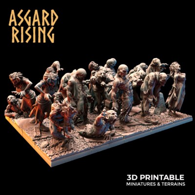 Zombie Regiment, Wargames Fantasy RPG DnD Undead Zombie Warriors Miniatur