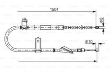 BOSCH 1987477611 Tirette à câble. frein de stationnement