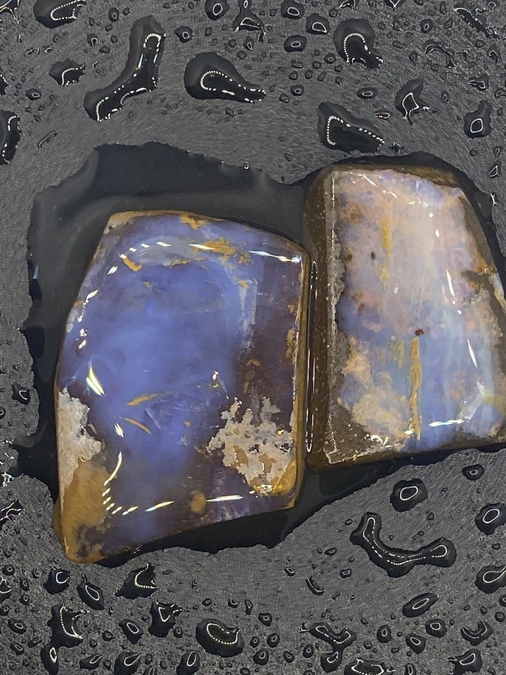 Australian  Boulder Opal rough and rubs Parcel 2 Large Stone - Image 3 of 4