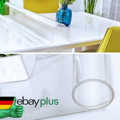 ANRO - Protection De Table En PVC Souple Transparent, 2mm D'épaisseur, 110cm De Large - Pratique Et Lavable