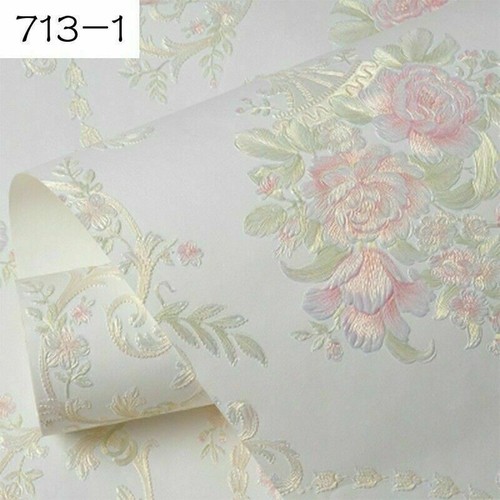 5M SelfAdhesive Nonwoven Wallpaper 3D Floral DAMASK Embossed Wall